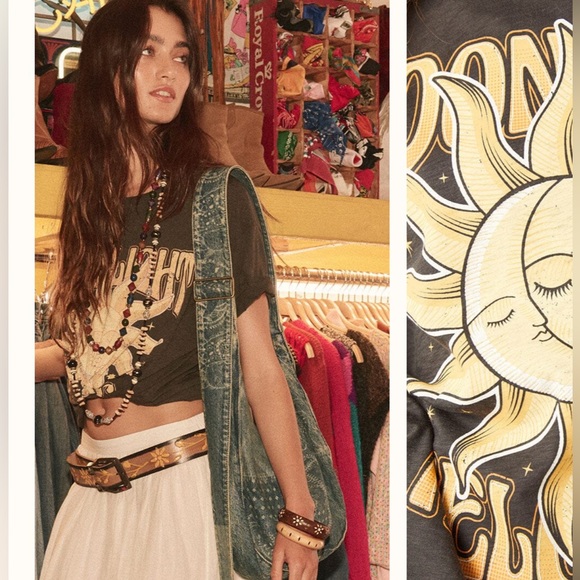 NEW SPELL - Moonlight Biker Tee - Charcoal - Picture 2 of 8